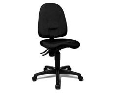 Topstar Point 40 Silla giratoria de Oficina, Tela, Negro, 54 x 49 x 101 cm