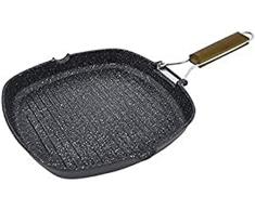 Jata GMA24 - SartÃ©n InducciÃ³n Antiadherente Stonite, Grill Aluminio Fundido, Apta para Todo Tipo Cocinas Incluida InducciÃ³n, Libre PFOA, 24 x 24 cm