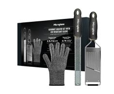 Microplane Serie Gourmet Rallador de Cocina, Acero Inoxidable PlÃ¡stico, Negro, 335x160x39mm