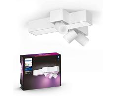Philips Hue â LÃ¡mpara inteligente Hue Centris, con 3 Focos LED Inteligentes cruzados, Luz Blanca y de Colores, Compatible con Alexa y Google Home, 40cm - Color Blanco