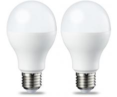 AmazonBasics Bombilla LED Esférica E27, 14W (equivalente a 100W), Blanco Cálido, Regulable - 2 unidades