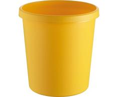 Helit H6105818 - Papelera (31 x 31 cm, 18 litros), Color Amarillo
