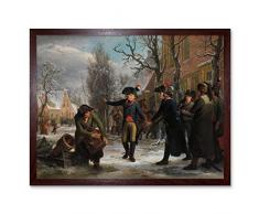 De Lelie General Daendels Taking Leave Painting Art Print Framed Poster Wall Decor 12x16 inch Pintura Pï¿½ster pared