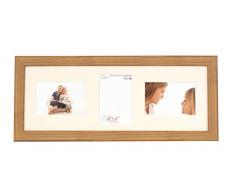 Inov8 - Marco de fotos con triple apertura (madera de roble, 15,2 x 10,2 cm, 2 unidades)