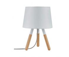 Paulmann 79646 Neordic Berit - Lámpara de mesa (máx. Lámpara de mesa para lámpara de mesa E27 (1 x 20 W, 230 V, sin bombilla), color blanco