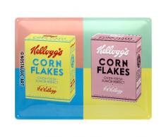 Nostalgic-Art 23256 Kellogg s de Packaging Pop Retro Cartel de Chapa | Vintage de Cartel, decoración de Pared, Metal, 30 x 40 cm 30 x 40 cm, Multicolor, 30 x 40 x 0.2 cm