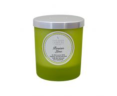 Decoragloba SCC743 - Vela con vaso de cristal, cera vegetal con esencia persian lime, 7,5 x 8,5 cm, color verde lima