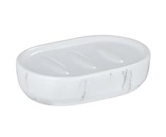WENKO Jabonera Adrada cerámica - Jabonera, Cerámica, 12 x 3 x 8 cm, Blanco
