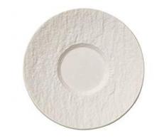 Villeroy & Boch Manufacture Rock Blanc Plato para taza de expreso, 12 cm, Porcelana Premium, Blanco