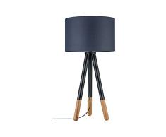 Paulmann 79635 Neordic Rurik mÃ¡x. 1x20Â W, luminaria de sobremesa E27, lÃ¡mpara para mesita de Noche, Gris 230Â V Tela/Metal/Madera, sin Fuente de luz