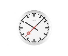 NeXtime Reloj de pared - EstaciÃ³n de trenes STATION, muy silencioso, blanco, redondo, Ã¸ 35 cm