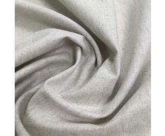 Kt KILOtela Tela Loneta Half PanamÃ¡, Liso Jaspeado, AlgodÃ³n, DecoraciÃ³n, Tapizar Sillas, Cojines, Cortinas, Colchas, Bolsos, Manteles, Manualidades, 100 cm Largo x 280 cm Ancho, Gris Perla â 1 Metro