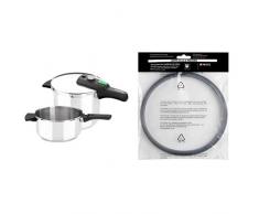 Monix Quick - Set De Dos Ollas A PresiÃ³n RÃ¡pidas De 4 Litros Y 6 Litros + Bra A990932 - Junta Para Olla A PresiÃ³n, Silicona, Capacidad 4, 6 Y 7 Litros