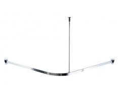 Ridder 520000-350 - RaÃ­les para Cortina de Ducha (en Ã¡ngulo, 90 x 90 cm), Aluminio Pulido