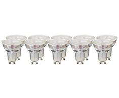 AmazonBasics - Bombilla de luz puntual GU10 tipo LED, 3 W (equivalente a 35 W), filamento transparente, paquete de 10
