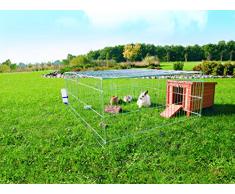 Trixie - Jaula galvanizada con techo para conejos, 144 x 116 x 58 cm