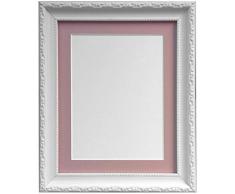 Frames by Post Marco de Fotos, Estilo Shabby Chic, plástico, Blanco, 8 x 8 Image Size 5 x 5 Inches