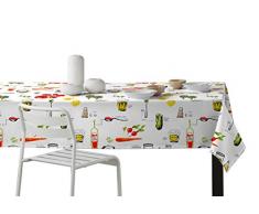 Martina Home Vino Mantel Resinado Diseño Moderno, Tela, Multicolor, 140 x 250 cm