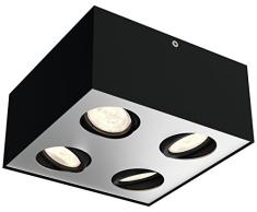 Philips myLiving 4 Focos LED, 2000 lm, iluminaciÃ³n interior, 4.5 W, negro