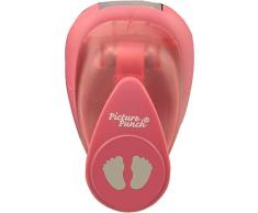 Vaessen Creative Perforadora de Papel, Pies de Bebe, Talla S, Para Proyectos DIY, Scrapbooking, Creación de Tarjetas y Más