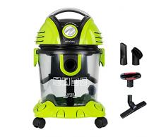Cecotec Aspirador de Sólidos y LÃquidos sin Bolsas Wet&Dry T. 1400 W, 7 Metros de Radio de Acción, Capacidad 15 L, Filtro HEPA y Filtro de Agua, Regulador de Potencia, Soplador, 5 Accesorios