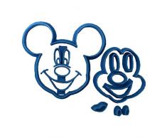 Cuticuter Mickey Cara Cortador de Fondant, Azul, 8x7x1.5 cm