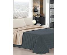 Elegant Ropa DE Cama Italiano Colcha Verano Hazel/Grises Individuales de 170 x 270 cm
