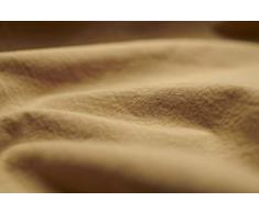 L1NK STUDIO Funda nordica Cama 90cm Lisa (150x220cm) 100% algodón (Percal 200 Hilos) Mostaza