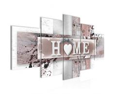 504553b - Cuadro de pared con imagen de corazÃ³n (lienzo XXL, 5 piezas, fabricado en Alemania, listo para colgar), color marrÃ³n