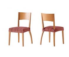 Pack de 2 Fundas de Asiento para silla modelo MEJICO, color BURDEOS, medida 40-50 cm ancho.