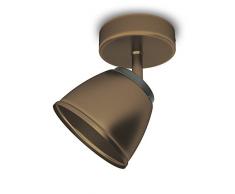 Philips myLiving County - Barra de focos, 1 luz, iluminación interior, metal, luz blanca cálida, 4 W, color bronce