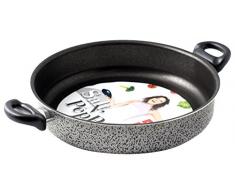 HOME Salt NPep - Cacerola con 2 Asas, Revestimiento Antiadherente, 22Â cm, Aluminio, Negro/Gris