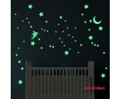 Walplus BRILLA EN LA OBSCURIDAD MÃ¡gico noche adhesivo pared, vinilo, multicolor, 24 x 35 x 20cm