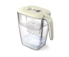 Laica - Jarra Big Roma, con 3 indicadores manuales, de plÃ¡stico, color crema y transparente, 25,4 x 14,3 x 24,7 cm