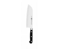ZWILLING Cuchillo Santoku, Longitud de la hoja: 18 cm, Hoja grande, Mango especial de acero inoxidable/plÃ¡stico, Profesional S