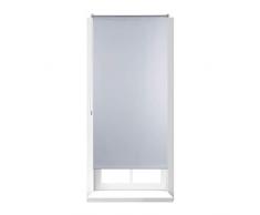 Relaxdays Estor Opaco Enrollable sin Taladrar, Tela-Aluminio, Ancho Tejido 76 cm, 80 x 160 cm, Blanco, 80 x 160