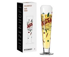 RITZENHOFF 1011013 - Vaso de cerveza (330 ml, serie Herodenfest, diseÃ±o nÂº 13, para hÃ©roes en la parrilla, redondo, fabricado en Alemania, cobre, verde, rojo, negro)