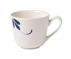 Villeroy & Boch Vieux Luxembourg Brindille Taza de expreso, 100 ml, Altura 6 cm, Porcelana Premium, Blanco/Azul