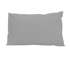 Soleil dOcre 554825 - Funda de almohada, 100% algodÃ³n, color gris, 50 x 75 cm