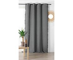 Linder - Cortina (50% poliÃ©ster, 20% poliÃ©ster, 5% Fibras), Color Gris Antracita