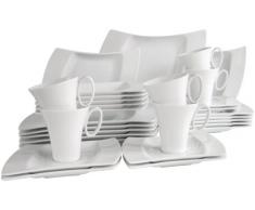 Creatable 13457 - Vajilla Cuadrada (30 Servicios), Color Blanco