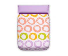 Sancarlos CIRCLES - Juego de Funda Nórdica estampada, Algodón-Poliéster, Lila, Cama de 150/160, 245x260 cm