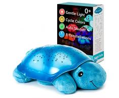 Cloud B Twilight Turtle - Luz nocturna con proyector de estrellas, color azul