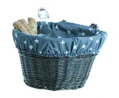 Bicicleta Cesta, Cesta para una Bicicleta, RetroÂ âÂ Cesta para Bicicleta, Vintage Estilo Cesta de Mimbre con Correa de Piel sintÃ©tica 35Â cm, Mimbre Transporter para una Bicicleta