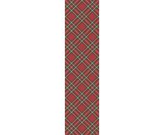 VILBER Wales, Camino Mesa Rojo 04 (38,5x155x0,2 cm), PVC Poliester, Antideslizante, Lavable, Resistente al Calor, con Posibilidad de manteles Individuales y alfombras a Juego