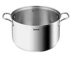 Tefal Intuition XL - Olla grande (acero inoxidable, 26 cm, 6,5 L, inducción, 5 años, acero inoxidable 18/10, primera calidad, talla XL, asas resistentes, tapa de cristal B8646304