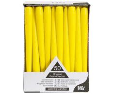 PAPSTAR 17970 50 - Velas (diÃ¡metro de 2,2Â cm, Altura de 25Â cm), Color Amarillo