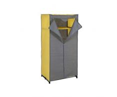 axentia 128093 Armario Fieltro de plástico – plástico Armario con barra, metal, azul/amarillo, 60 x 45 x 157 cm