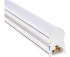 Jandei - Regleta Tubo Led Tipo T5 Fino, 18W 1600 Lúmenes, 1200mm Largo, con Soportes y Cable, Conexión Lateral 175-265V (Blanco Cálido)