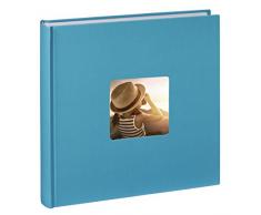 Hama Fine Art Jumbo - Álbum de fotos (30 x 30 cm, 100 páginas, 50 hojas, con compartimento para insertar foto), azul claro